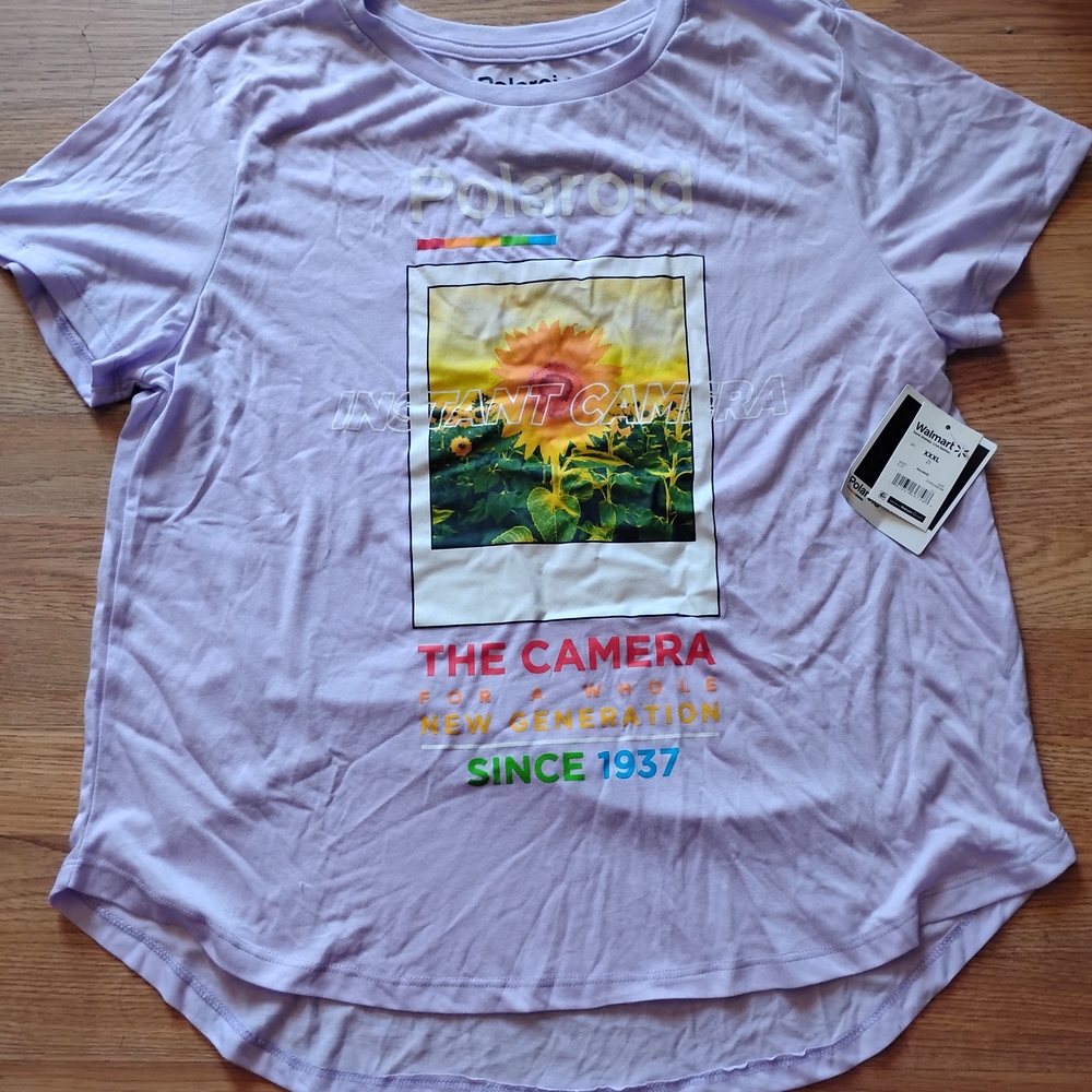 Polaroid Purple Graphic Relaxed T-Shirt